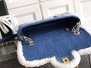 Chanel Flap Bag Denim Shearling Bag 26cm - 6