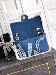 Chanel Flap Bag Denim Shearling Bag 26cm - 4