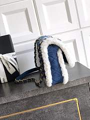 Chanel Flap Bag Denim Shearling Bag 26cm - 2