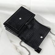 YSL Sunset Bag Crocodile Black Silver 22x8x16cm - 2