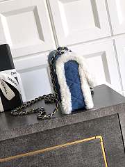 Chanel Small Flap Bag Denim Shearling Bag 20cm - 4
