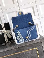 Chanel Small Flap Bag Denim Shearling Bag 20cm - 2