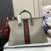 Gucci Savoy Medium Travel Bag Green 48x28x18cm - 6