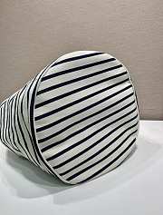 Prada Striped Canvas Drawstring Duffel Bag 55x34x34cm - 2