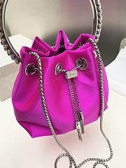 Jimmy Choo Bon Bon Crystal Satin Pink Bag 16x15x9.5cm - 4