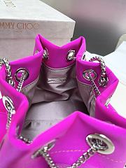 Jimmy Choo Bon Bon Crystal Satin Pink Bag 16x15x9.5cm - 2