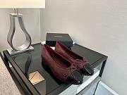 Chanel Ballet Wine Black Flats - 1