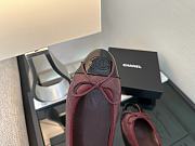 Chanel Ballet Wine Black Flats - 4