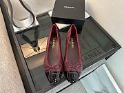 Chanel Ballet Wine Black Flats - 3