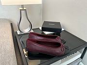 Chanel Ballet Wine Black Flats - 2