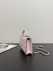 Chanel Top Handle Pink Lambskin 18cm - 6