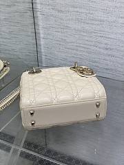 Dior Mini Lady Bag Cream Gold 17cm - 5