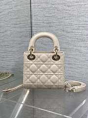 Dior Mini Lady Bag Cream Gold 17cm - 2