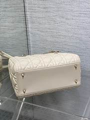 Dior Medium Lady Bag Cream Gold 24cm - 2
