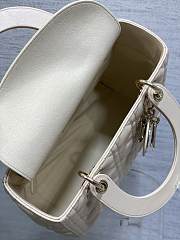 Dior Medium Lady Bag Cream Gold 24cm - 4
