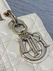 Dior Medium Lady Bag Cream Gold 24cm - 6