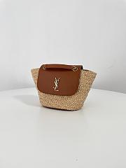 YSL Mini Manon in Raffia 23x12x6cm - 5