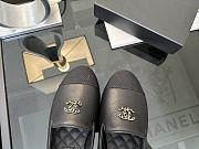 Chanel Moccasins Lambskin And Grosgrain Black - 5