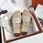 Hermes Oran Light Pink Epsom Slides - 2