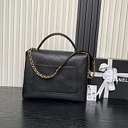 Chanel Coco Handle Black Lambskin Gold 33x26x9cm - 6