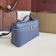 Loro Piana L19 Bag Blue Silver 19x11x6.5cm - 2