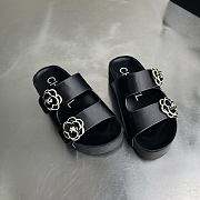 Chanel Camellia Black Sandals - 1