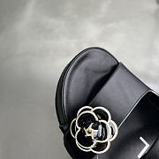 Chanel Camellia Black Sandals - 5