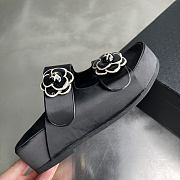 Chanel Camellia Black Sandals - 4
