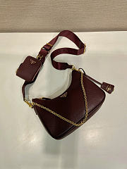 Prada Re-Edition 2005 Saffiano Bag Burgundy 22x18x6cm - 3