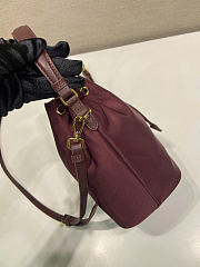 Prada Re-Nylon Pouch Burgundy 19.5x15.5x10cm - 2