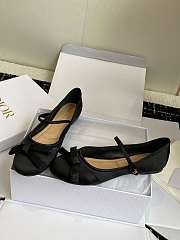 Dior Lovely-D Ballet Flat Black Satin - 4