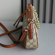 Gucci GG Emblem Small Shoulder Bag Brown 24x16.5x5.5cm - 6
