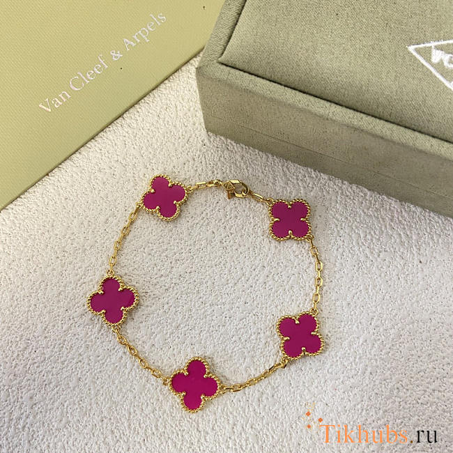 Van Cleef & Arpels Alhambra Fuchsia Bracelet - 1
