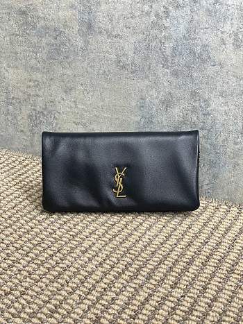 YSL Calypso Mini Bag Lambskin Black 22x11x3cm