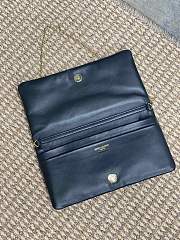 YSL Calypso Mini Bag Lambskin Black 22x11x3cm - 3