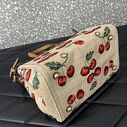Valentino Garavani Small Shopping Bag Raffia Cherryfic 22x19x12cm - 3