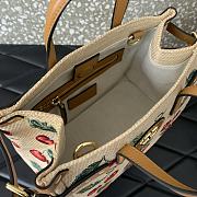Valentino Garavani Small Shopping Bag Raffia Cherryfic 22x19x12cm - 2