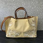 Valentino Medium Shopping Bag Raffia With Floral 35x25x17cm - 4