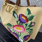 Valentino Medium Shopping Bag Raffia Floral 35x25x17cm - 4