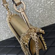Valentino Locò Small Jeweled Gold Leather Shoulder Bag 19x10.5x5cm - 6