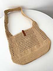 YSL Le 5 à 7 Supple Large Raffia Crochet 30x37x14cm - 5