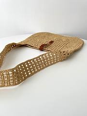 YSL Le 5 à 7 Supple Large Raffia Crochet 30x37x14cm - 4
