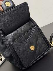 Chanel 25 Backpack Black Caviar Gold 23x23x14cm - 5