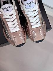 Chanel CC Logo Metallic Pink Sneakers - 5