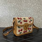 Valentino Garavani 9To5 Shoulder Bag Raffia Cherryfic 24.5x18.5x8cm - 6