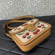 Valentino Garavani 9To5 Shoulder Bag Raffia Cherryfic 24.5x18.5x8cm - 5