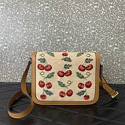 Valentino Garavani 9To5 Shoulder Bag Raffia Cherryfic 24.5x18.5x8cm - 2
