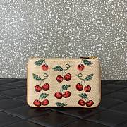 Valentino Vlogo Signature Pouch Raffia Cherryfic 24x16x1cm - 3