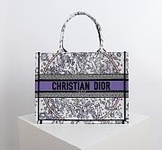 Dior Lucky Medium Book Tote White and Blue 36.5x28x14cm - 1