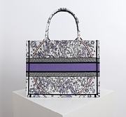 Dior Lucky Medium Book Tote White and Blue 36.5x28x14cm - 3